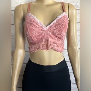 Auden Women Pale Peach  Lace Lightly Lined Bralette Size XL